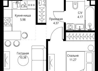 Продажа 1-комнатной квартиры, 36.2 м2, Москва, проспект Мира, 186Ас1