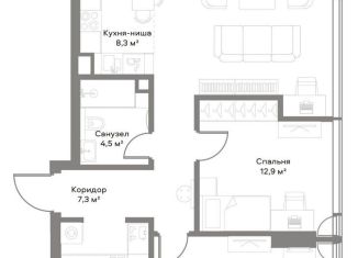 Продам 2-комнатную квартиру, 82.4 м2, Москва, Ленинградский проспект, вл8, район Беговой