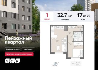 Продам 1-ком. квартиру, 32.7 м2, Санкт-Петербург, метро Гражданский проспект, Муринская дорога