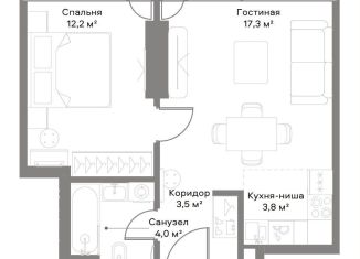 Однокомнатная квартира на продажу, 41 м2, Москва, ЖК Слава, Ленинградский проспект, вл8