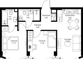 Продам 2-комнатную квартиру, 54.3 м2, Москва, метро Ботанический сад, проспект Мира, 186Ас1