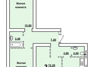 Продаю 3-ком. квартиру, 77.3 м2, Саратов, проспект Строителей, 38А, Ленинский район