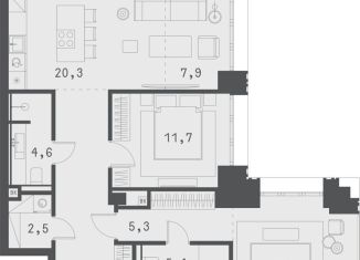 Продается двухкомнатная квартира, 85.2 м2, Москва, Садовая-Сухаревская улица, 14с1