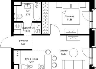 Продам 1-комнатную квартиру, 38.9 м2, Москва, проспект Мира, 186Ас1