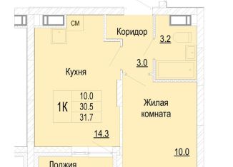 Продажа 1-ком. квартиры, 31.7 м2, Нижегородская область