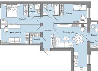 Продажа 4-ком. квартиры, 87 м2, село Первомайский, ЖК Знак, улица Строителя Николая Шишкина, 11к1