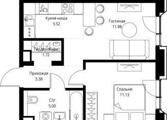 Однокомнатная квартира на продажу, 38.7 м2, Москва, метро ВДНХ, проспект Мира, 186Ас1