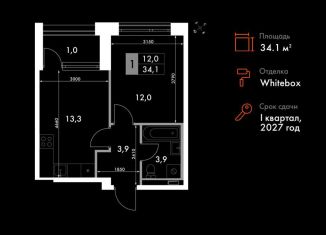 1-ком. квартира на продажу, 34.1 м2, Владивосток, Ленинский район, улица Крылова, 10/1