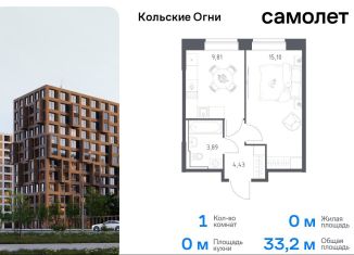 Продается 1-комнатная квартира, 33.2 м2, Мурманская область