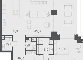 2-ком. квартира на продажу, 118.4 м2, Москва, Садовая-Сухаревская улица, 14с1