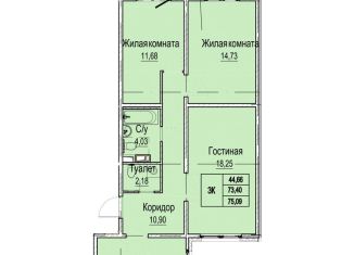 Продам 3-комнатную квартиру, 76.8 м2, Нижегородская область