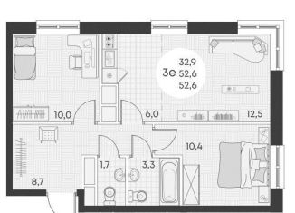 Продажа трехкомнатной квартиры, 52.6 м2, Адыгея