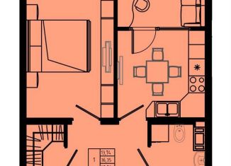 Продается однокомнатная квартира, 38.8 м2, Ленинградская область, Железнодорожная улица, 41к3