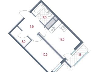 1-комнатная квартира на продажу, 37 м2, Московская область, микрорайон Новые Котельники, 11