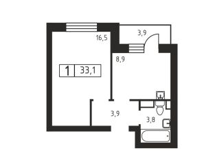 Продажа 1-комнатной квартиры, 33.1 м2, деревня Скотное, Вересковая улица, 2к1