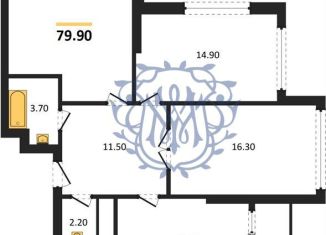 Продам 3-комнатную квартиру, 79.9 м2, село Мирное, улица Крымской Весны