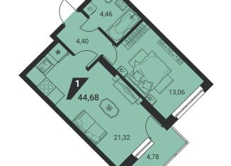 Продаю 1-комнатную квартиру, 44.7 м2, Екатеринбург, метро Геологическая, улица Громова, 26