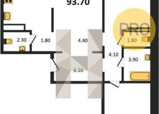 Продажа трехкомнатной квартиры, 93.7 м2, Новосибирская область, улица Николая Островского, 195/5