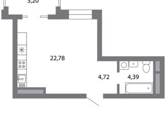 Продаю квартиру студию, 34.5 м2, Рязанская область