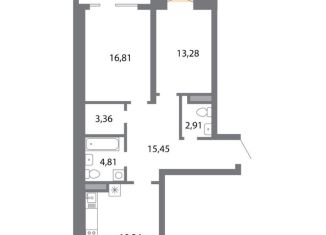 Продаю 2-комнатную квартиру, 80.5 м2, Рязань