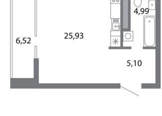 Продается квартира студия, 39.7 м2, Рязанская область