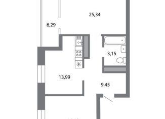 Продам 2-комнатную квартиру, 71.2 м2, Рязанская область