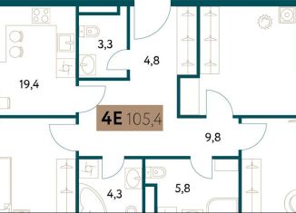 Продажа 4-ком. квартиры, 105.9 м2, Москва, ЗАО, Винницкая улица, 8к1