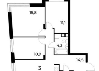 Продажа трехкомнатной квартиры, 73.9 м2, Нижний Новгород, улица Лесной Городок, 7Б, Канавинский район