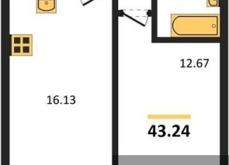 Продажа 1-ком. квартиры, 43.2 м2, Воронеж, Ленинский район