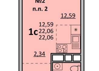 Продается квартира студия, 22.1 м2, Одинцово