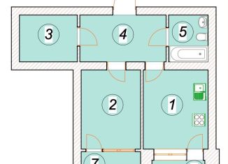 Продается 1-комнатная квартира, 50.7 м2, Ульяновская область, Мелекесская улица, 4к4-А