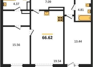 Продам 2-ком. квартиру, 66.6 м2, Воронеж, Ленинский район