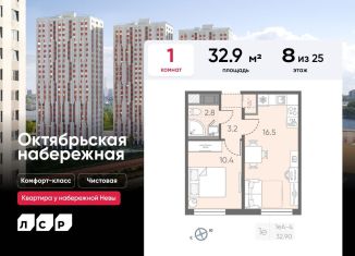 Продажа 1-комнатной квартиры, 32.9 м2, Санкт-Петербург, ЖК Октябрьская набережная