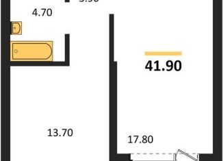 Продаю 1-комнатную квартиру, 41.9 м2, Новосибирск, улица Николая Островского, 195/6