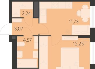 Продам однокомнатную квартиру, 33.9 м2, Екатеринбург, метро Чкаловская, улица Академика Ландау, 17/7к2