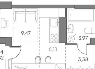 Продам квартиру студию, 23.8 м2, Москва, метро Стахановская, Рязанский проспект, 2с27