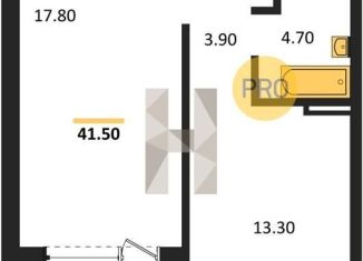 Продаю однокомнатную квартиру, 41.5 м2, Новосибирск, улица Николая Островского, 195/6