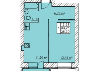 Продается 1-ком. квартира, 35.3 м2, посёлок Красный Бор