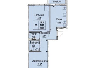 Продажа 2-ком. квартиры, 55.3 м2, Нижний Новгород, Канавинский район