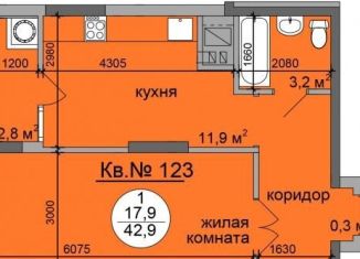 Продаю 1-ком. квартиру, 42.9 м2, Рязань, Октябрьский район, улица Старое Село, 2