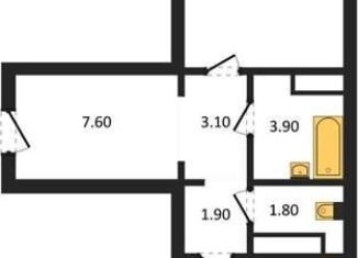 Продается однокомнатная квартира, 49.2 м2, Воронеж, улица Шишкова, 140Б/6