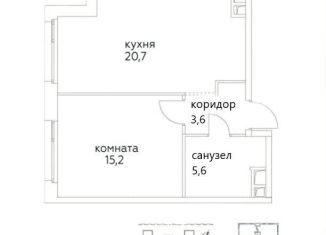 1-комнатная квартира на продажу, 45 м2, Москва, СЗАО, улица Нижние Мнёвники, 9