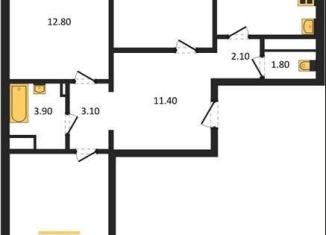 Продается трехкомнатная квартира, 83 м2, Воронеж, улица Шишкова, 140Б/6