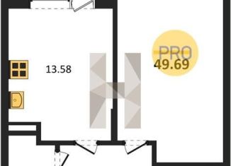 Продается однокомнатная квартира, 49.7 м2, Воронеж, Коминтерновский район