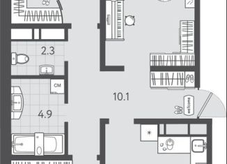 3-комнатная квартира на продажу, 89.7 м2, Коми, Колхозная улица, 5