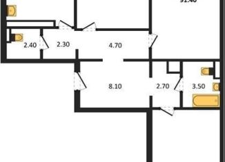 Продается 3-комнатная квартира, 91.4 м2, Воронеж, Центральный район, улица Шишкова, 140Б/16