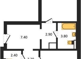 Продается 2-ком. квартира, 68.7 м2, Воронеж, улица Загоровского, 13к2