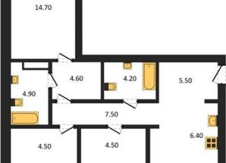 Продам четырехкомнатную квартиру, 95.8 м2, Новосибирская область, Красный проспект, 236