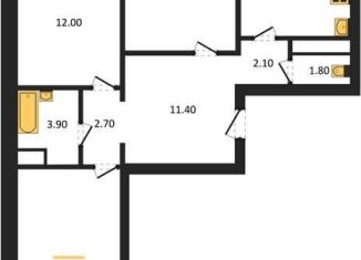 Продается трехкомнатная квартира, 80.4 м2, Воронеж, Советский район, улица Полковника Богомолова, 5