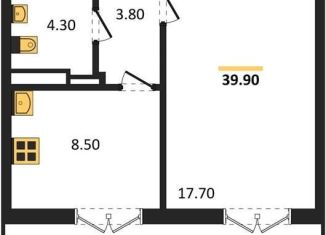 Продажа 1-ком. квартиры, 39.9 м2, посёлок Отрадное, бульвар 70 лет Победы, 5